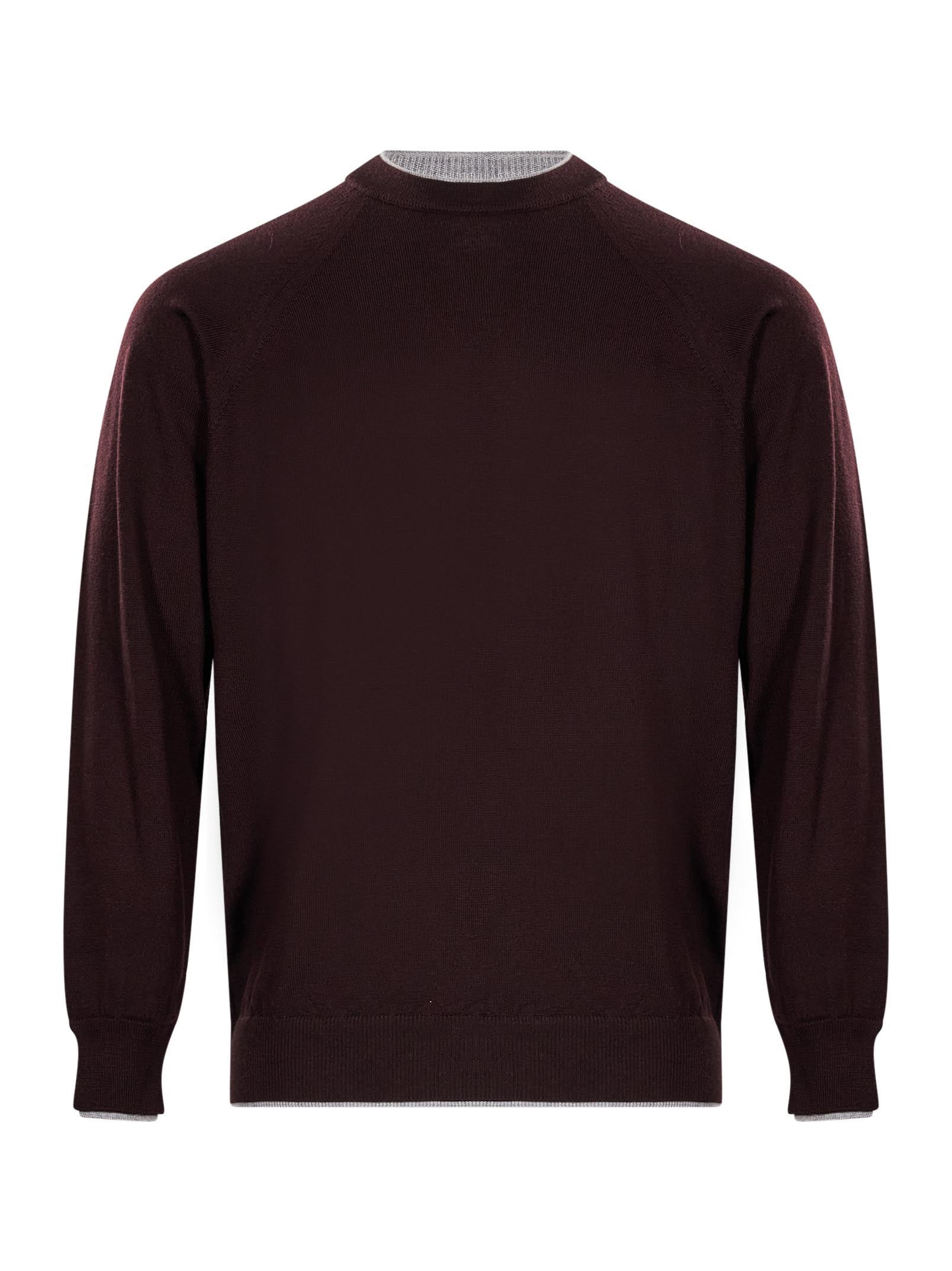 Maglia girocollo in marrone 
