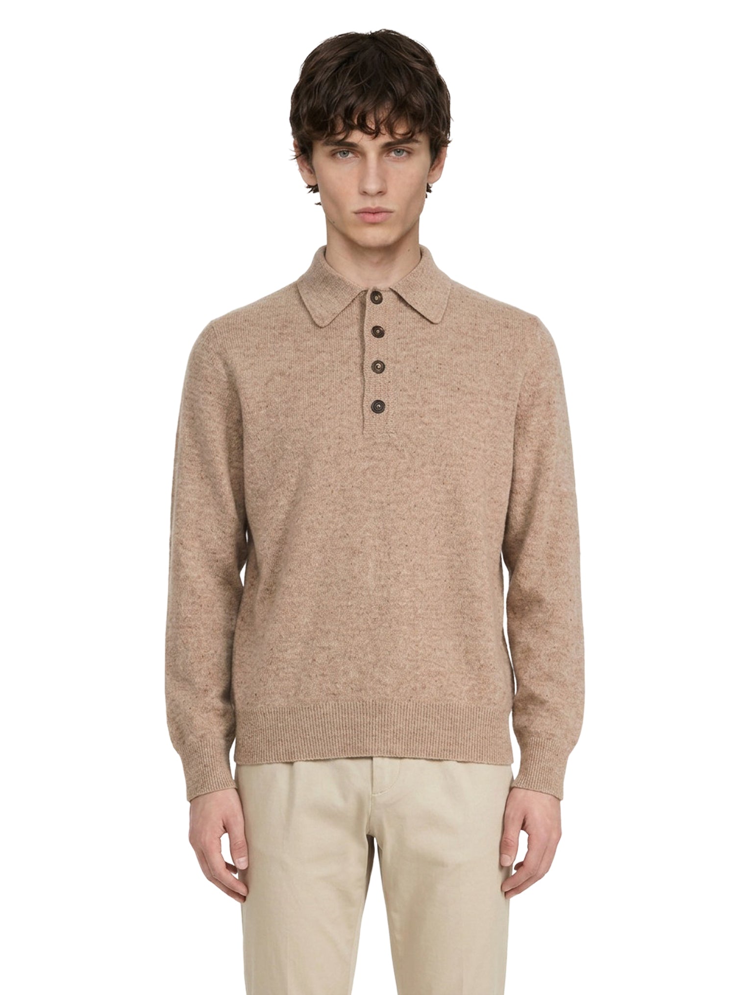 Polo maglia in beige 