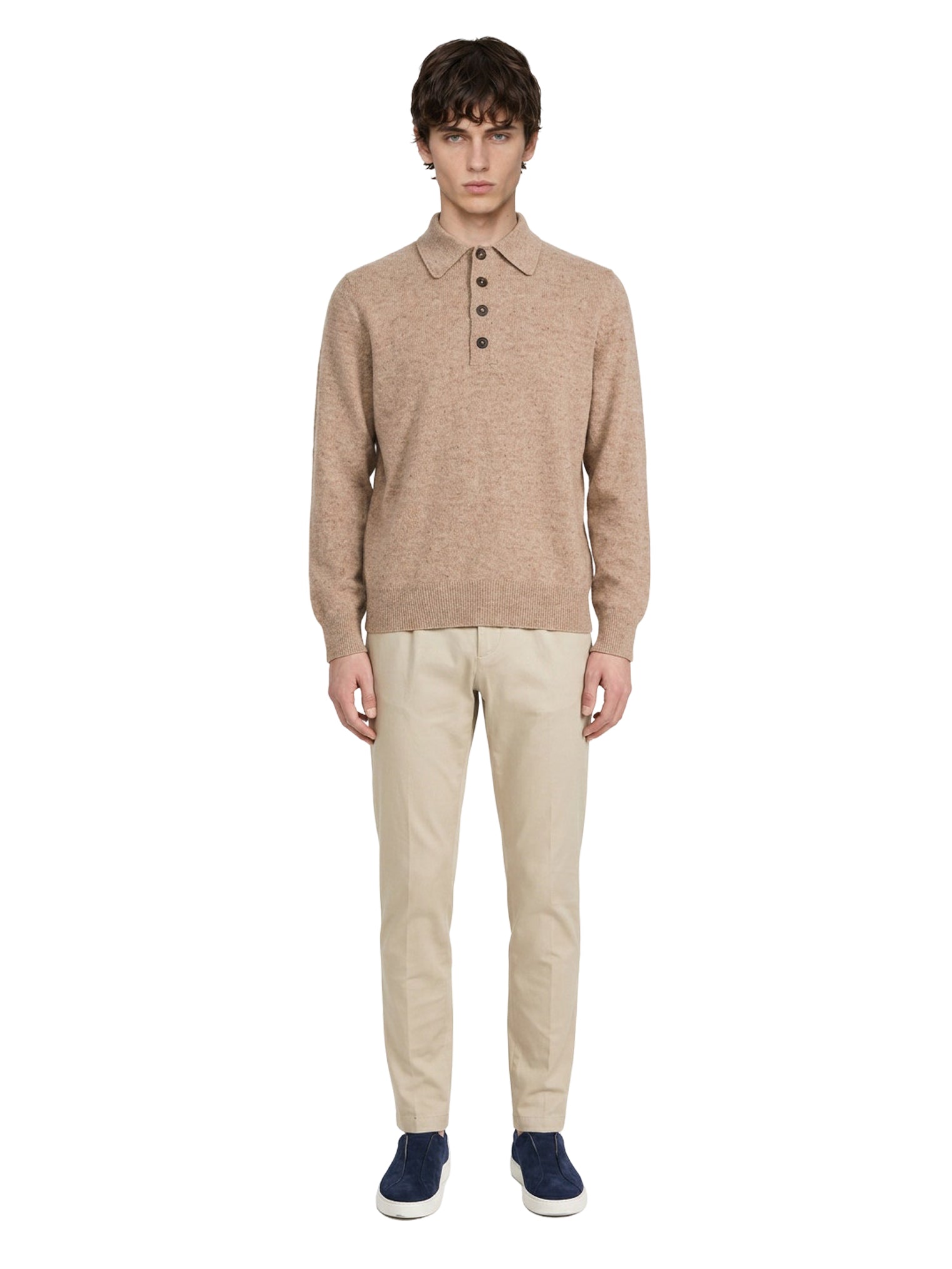 Polo maglia in beige 