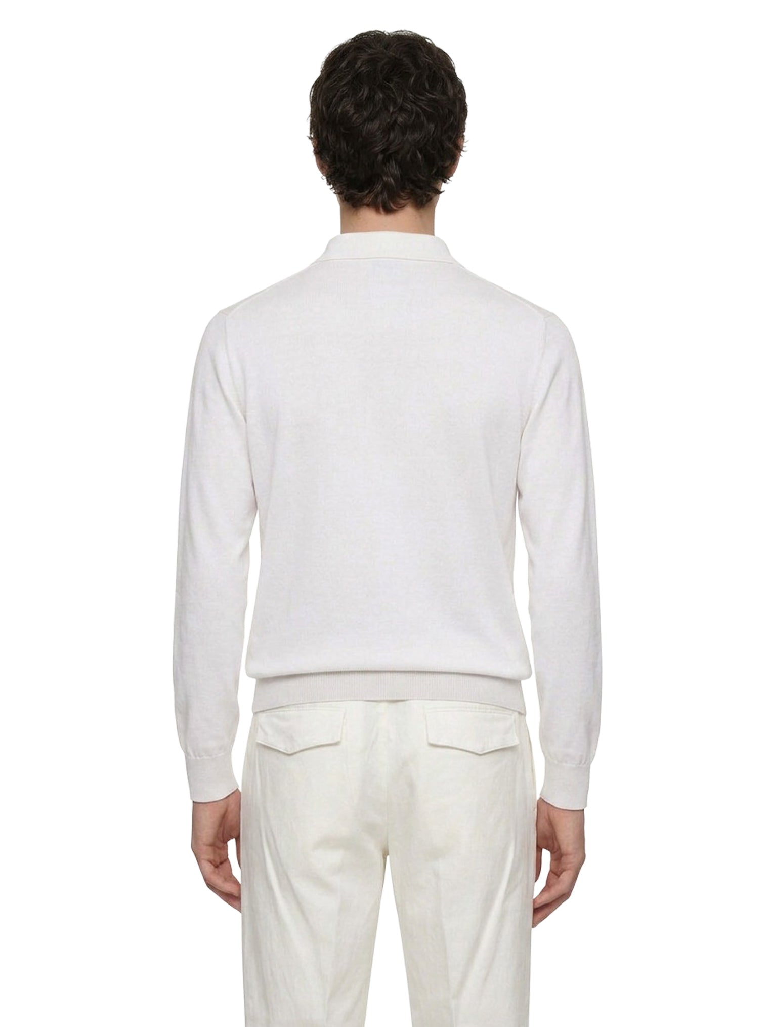 Polo maglia cotone in bianco 