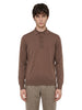 Polo maglia cotone in marrone
