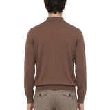 Polo maglia cotone in marrone 