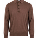 Polo maglia cotone in marrone 