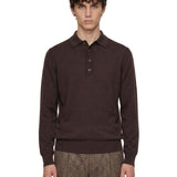 Polo maglia cotone in marrone 