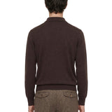 Polo maglia cotone in marrone 