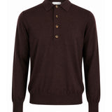 Polo maglia cotone in marrone 