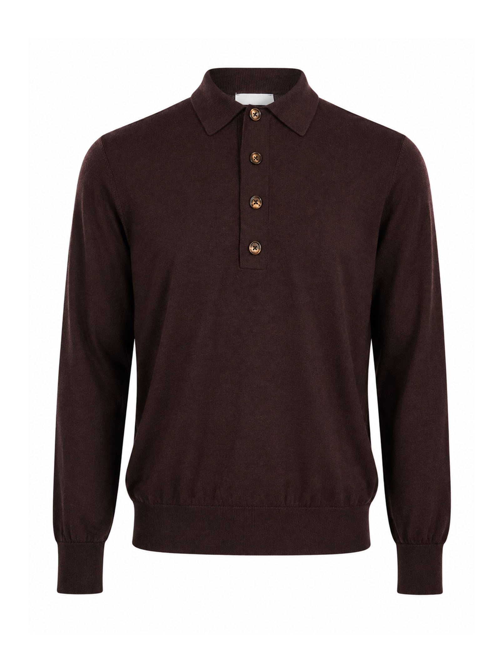 Polo maglia cotone in marrone 
