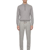 Polo maglia cotone in grigio 