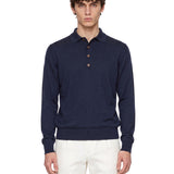 Polo maglia cotone in blu 