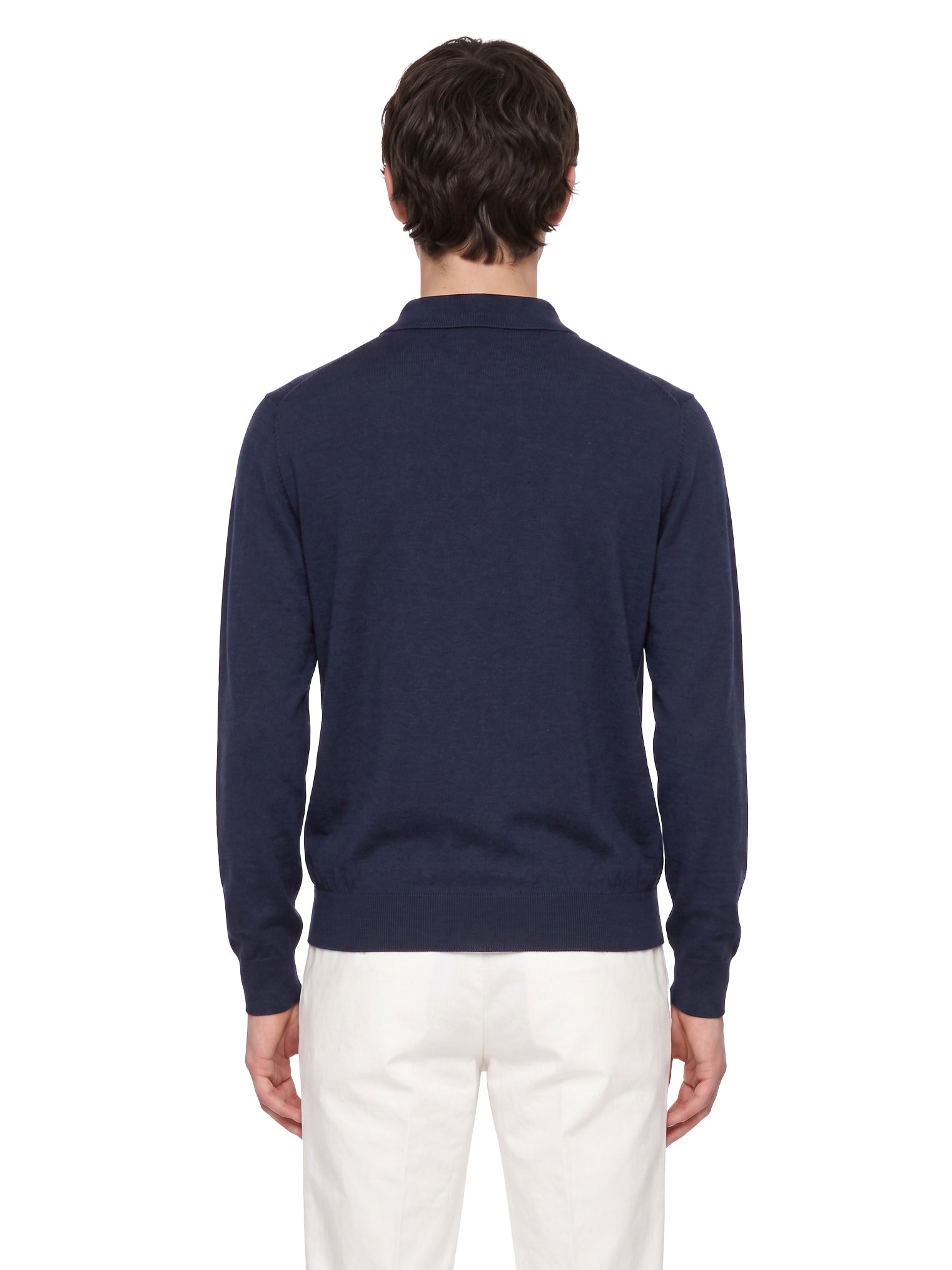 Polo maglia cotone in blu 