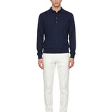 Polo maglia cotone in blu 