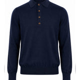 Polo maglia cotone in blu 