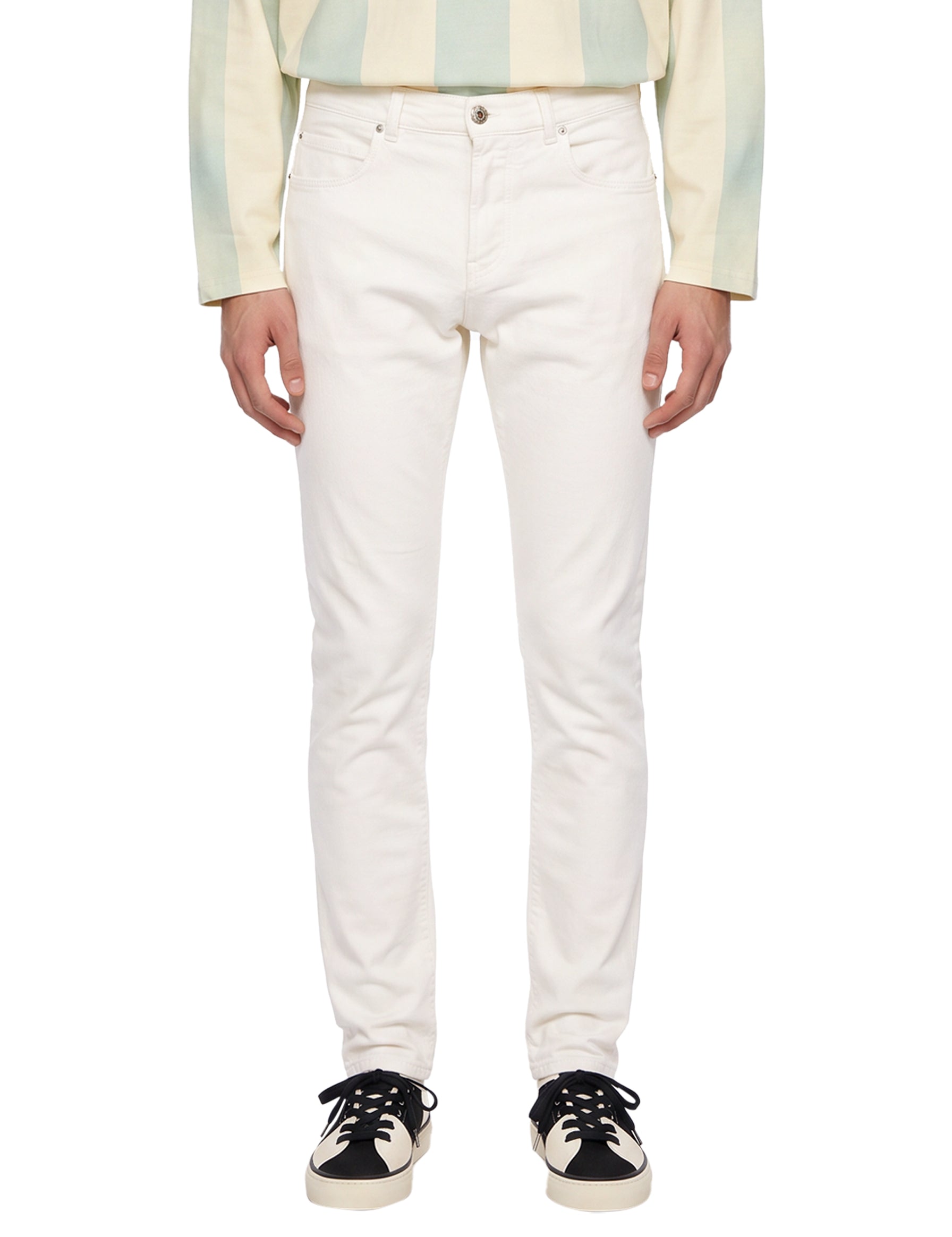 Pantaloni cinque tasche in bianco 