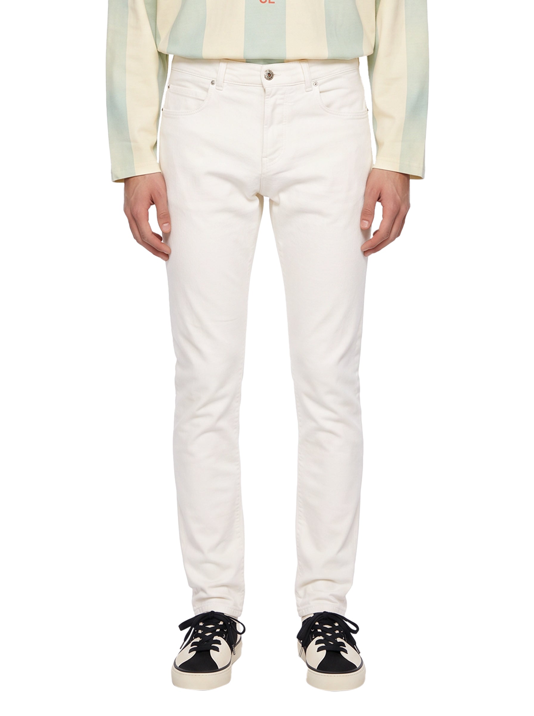 Pantaloni cinque tasche in bianco 
