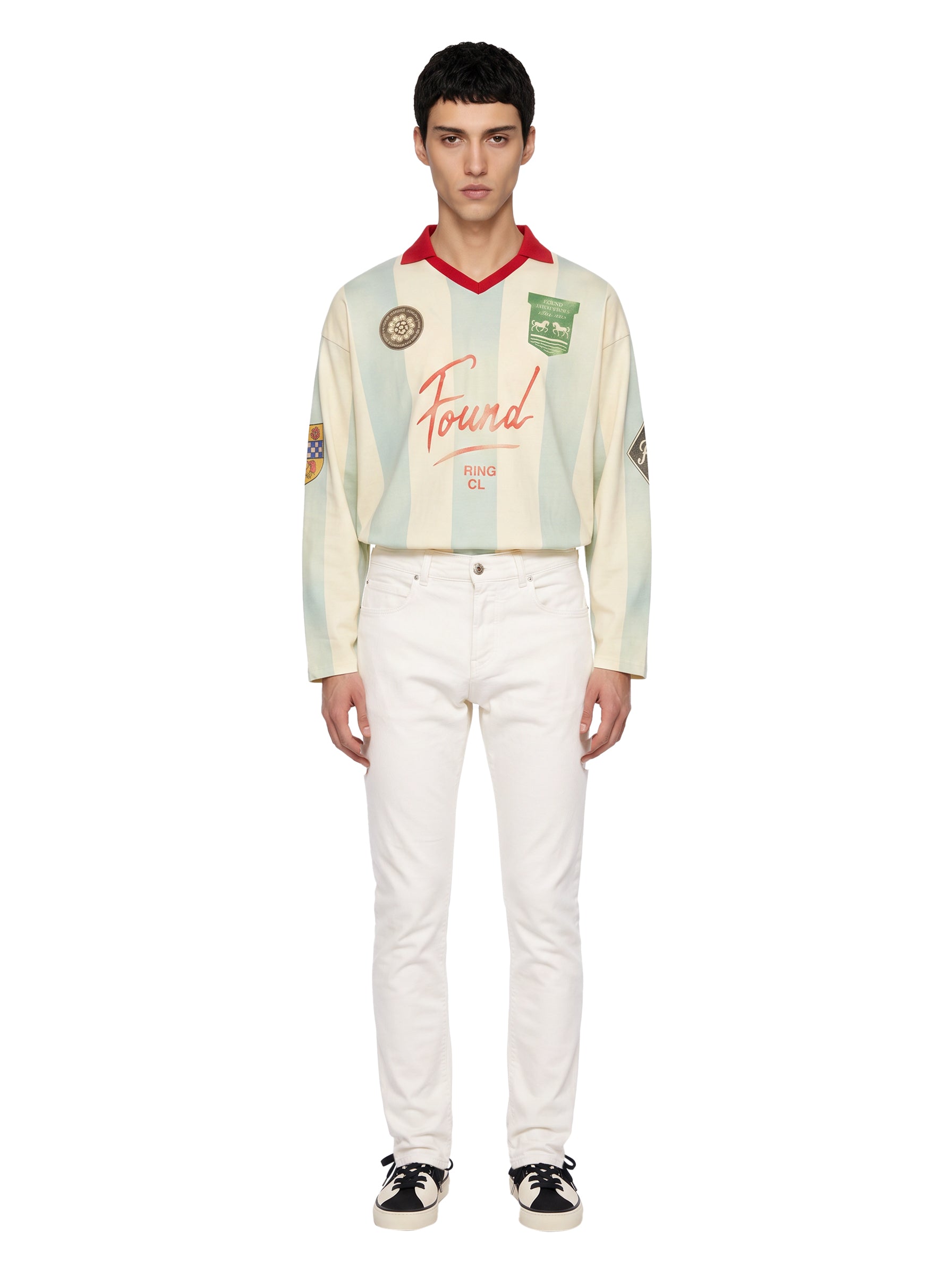 Pantaloni cinque tasche in bianco 