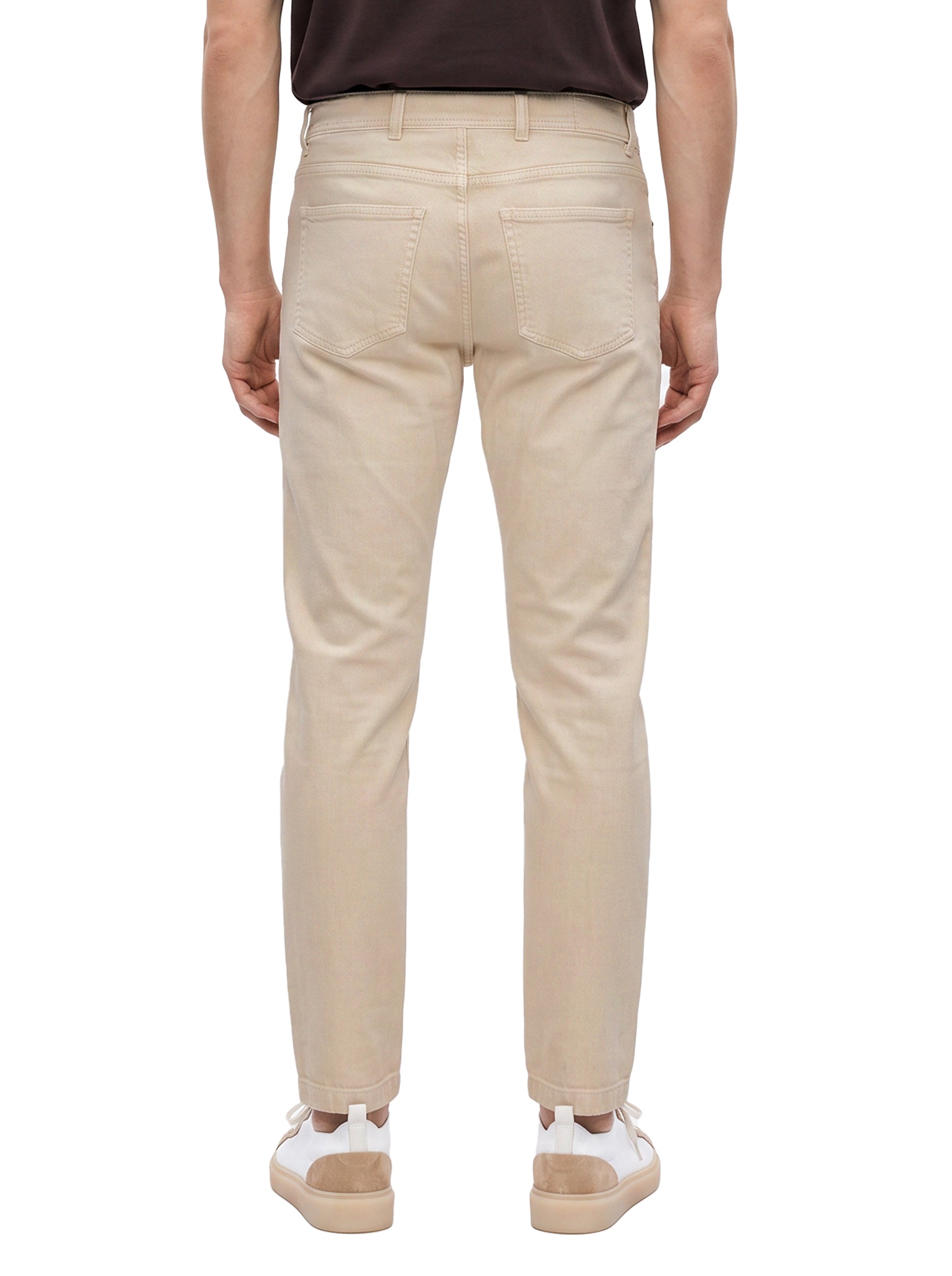 Pantaloni cinque tasche in beige 