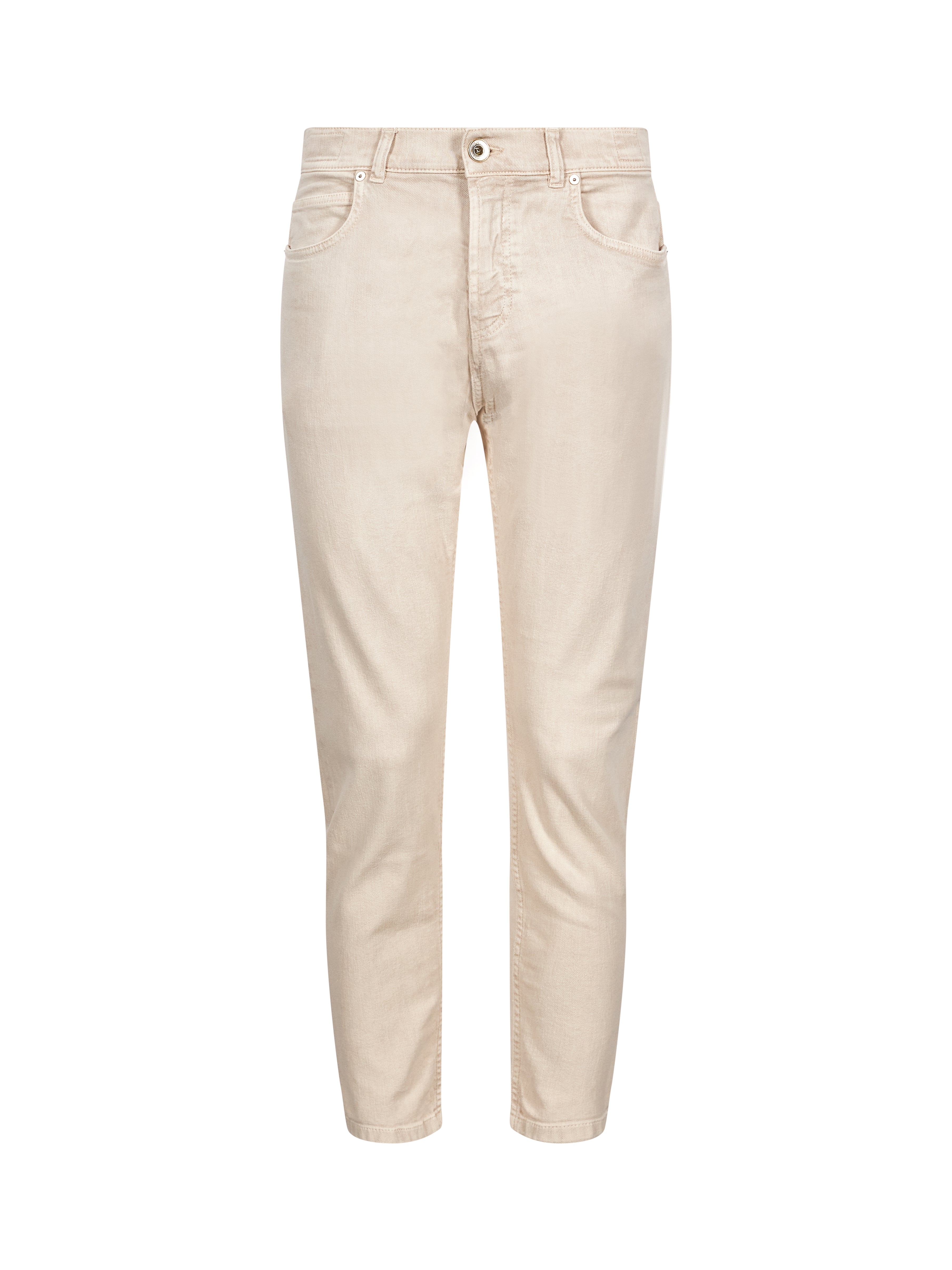 Pantaloni cinque tasche in beige 