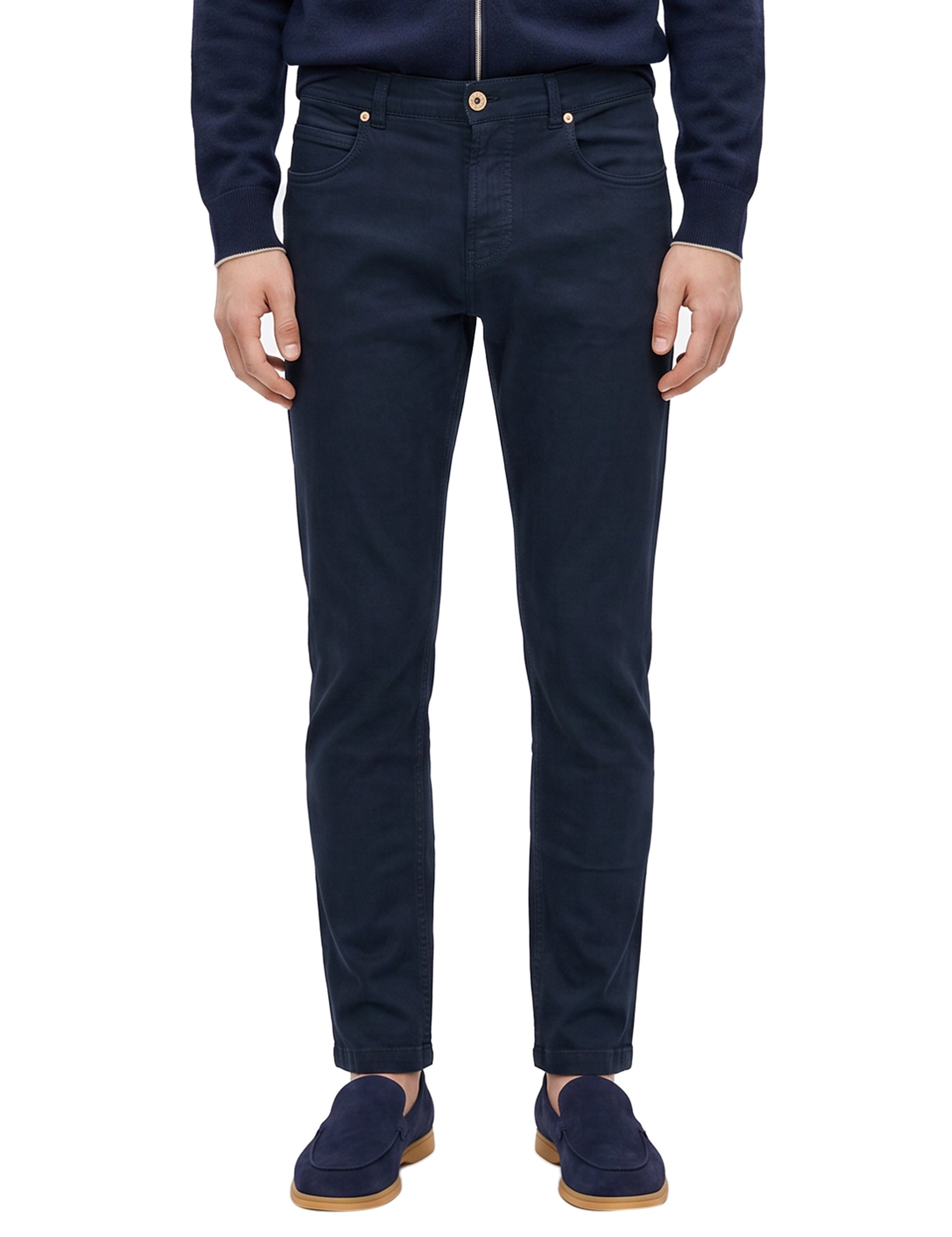 Pantaloni cinque tasche in blu 
