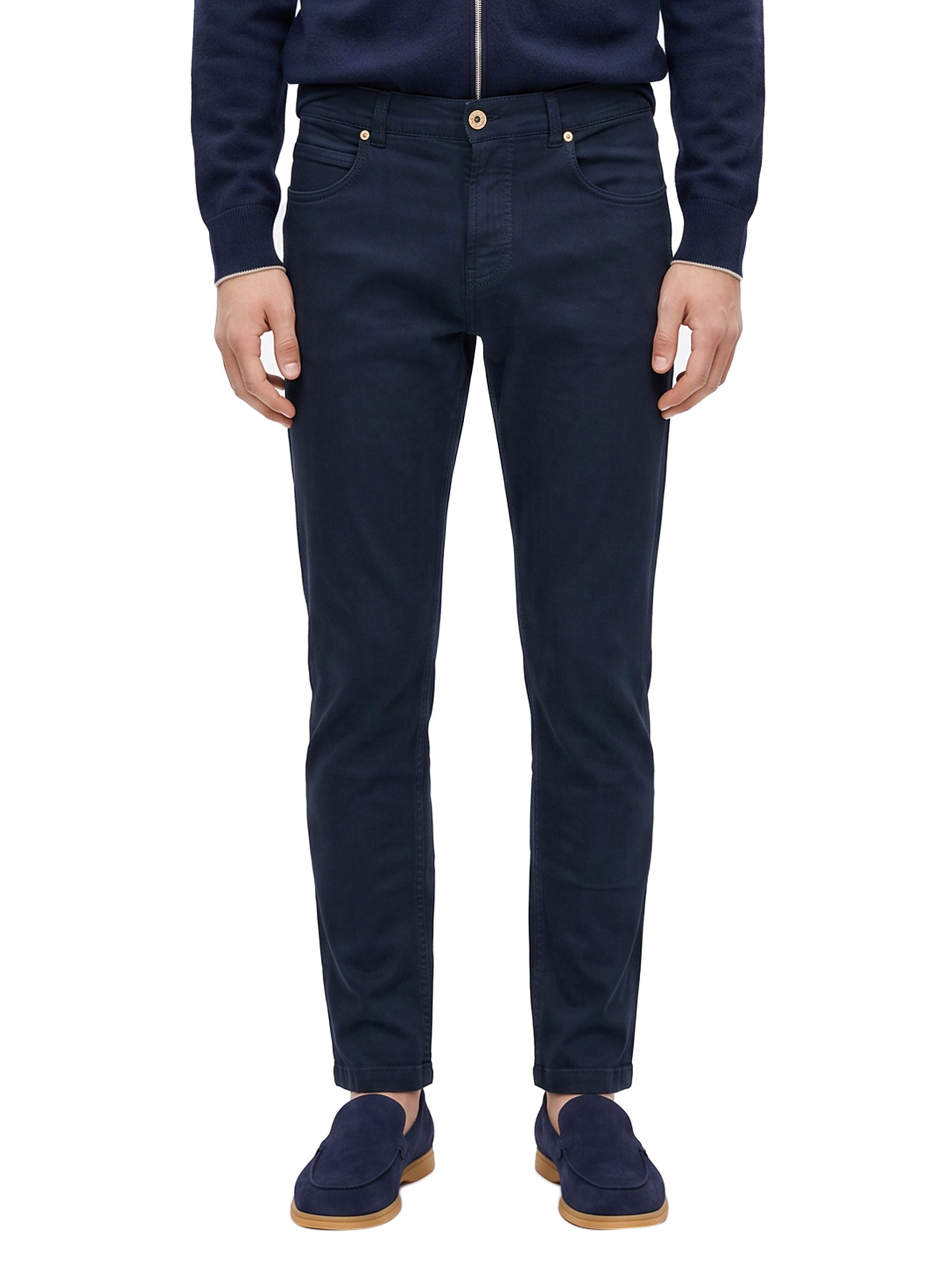 Pantaloni cinque tasche in blu 