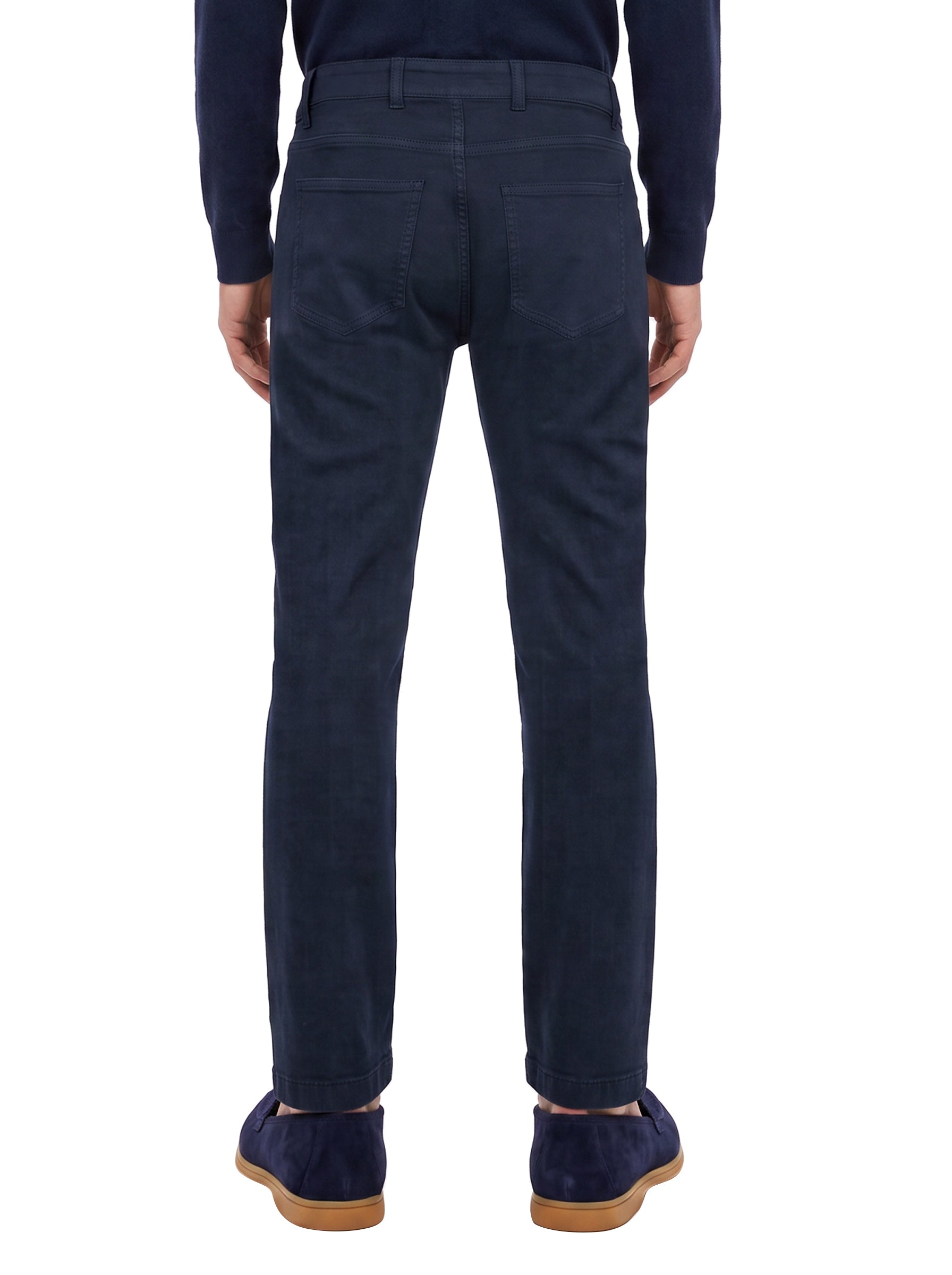 Pantaloni cinque tasche in blu 