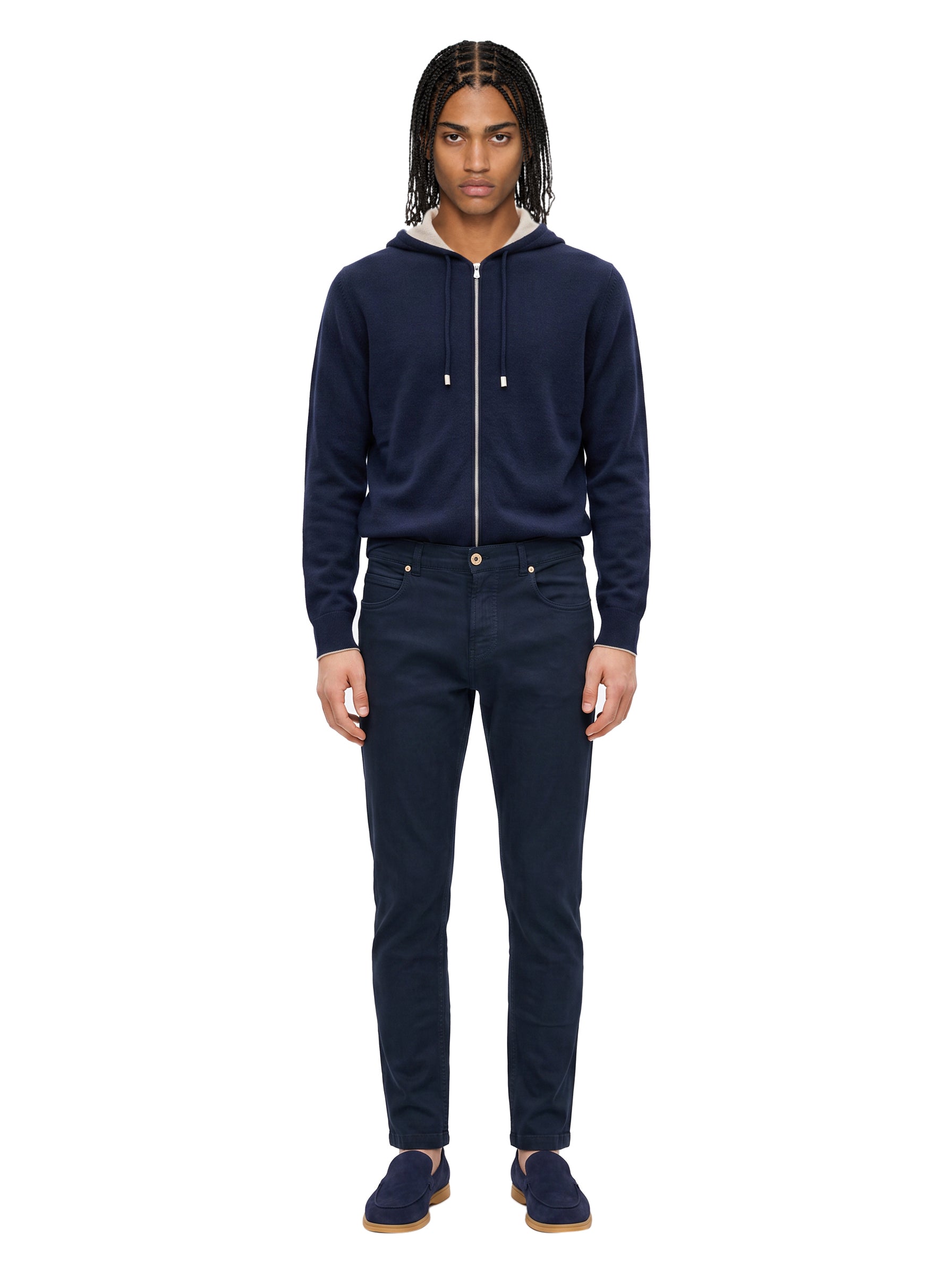 Pantaloni cinque tasche in blu 