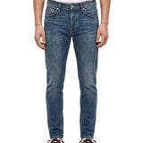 Jeans cinque tasche in blu 