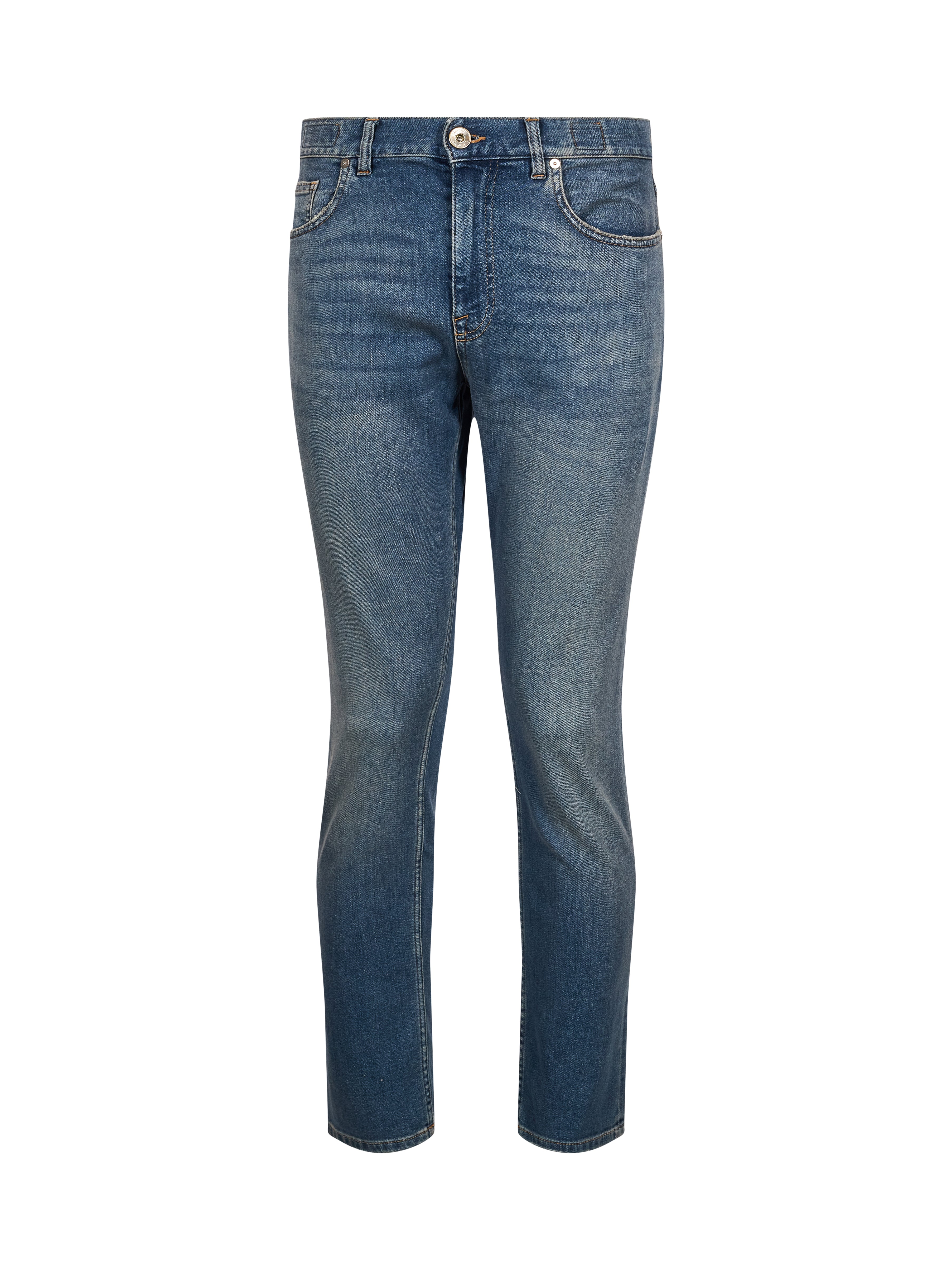 Jeans cinque tasche in blu 