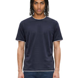 T-shirt girocollo in blu 
