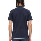T-shirt girocollo in blu 