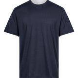 T-shirt girocollo in blu 