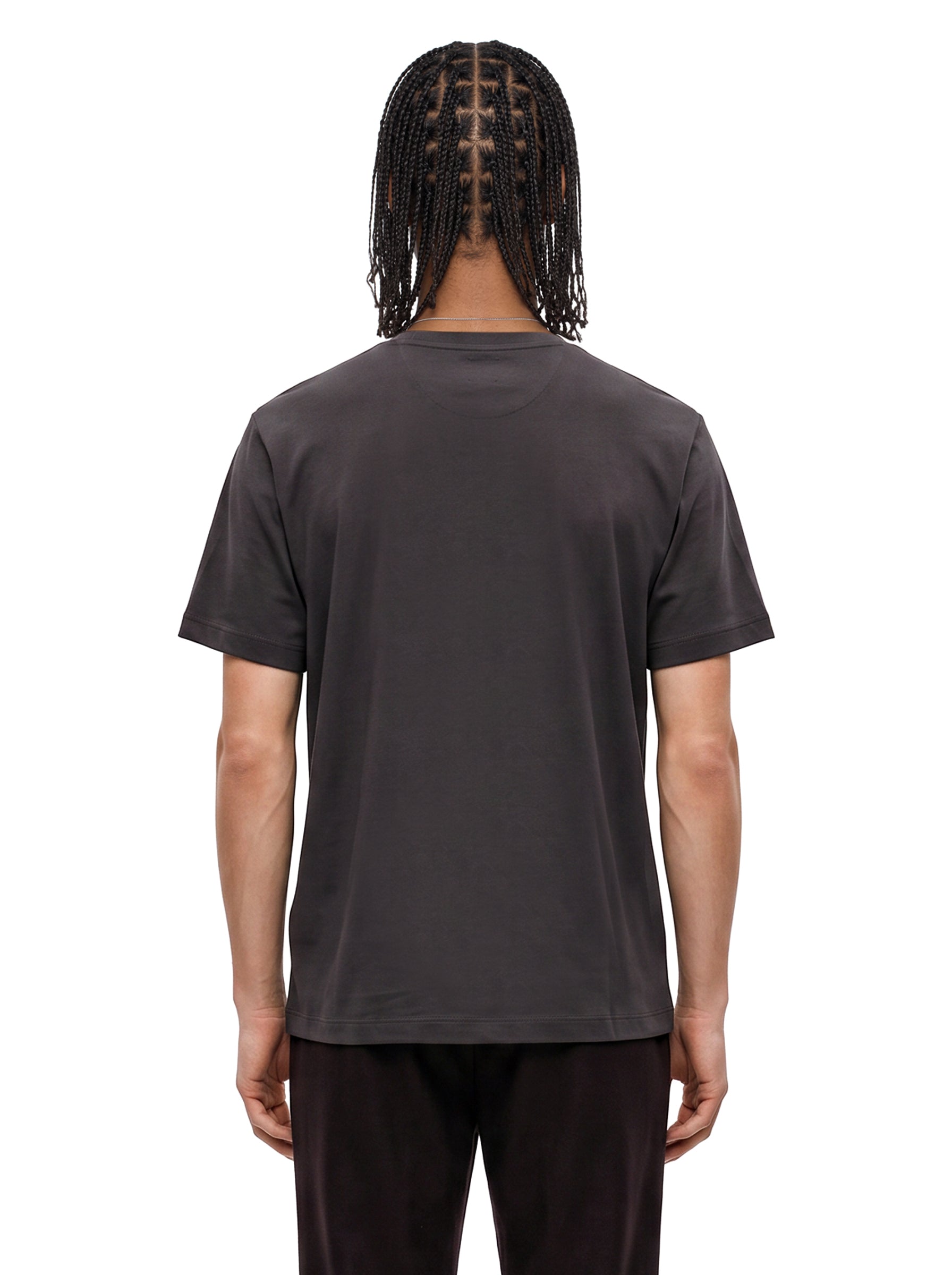 T-shirt girocollo in nero 