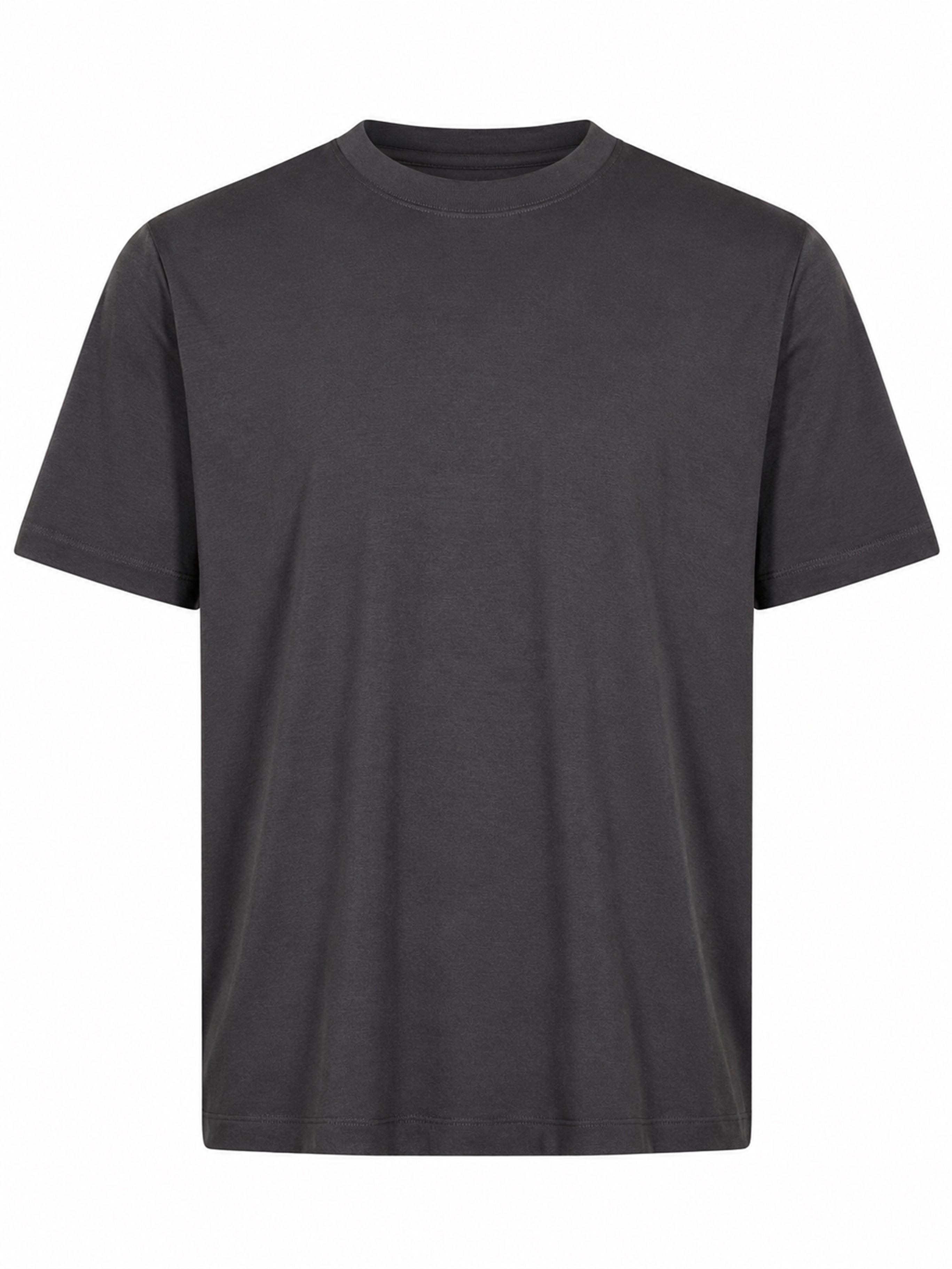 T-shirt girocollo in nero 