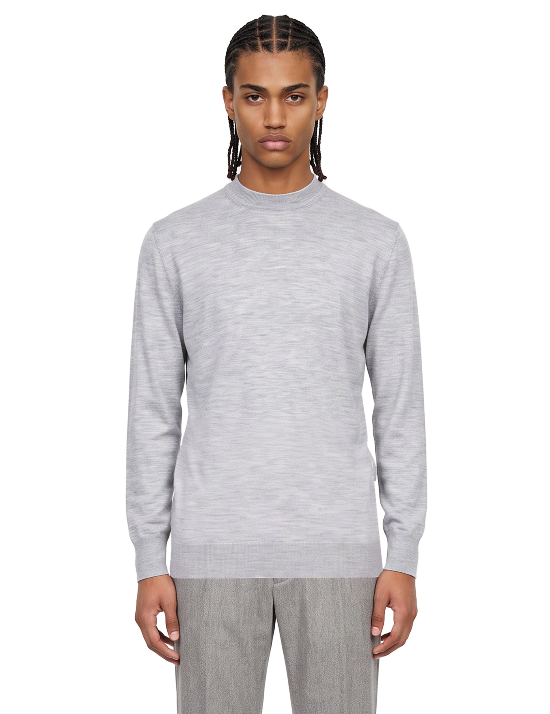 Maglia girocollo in grigio 