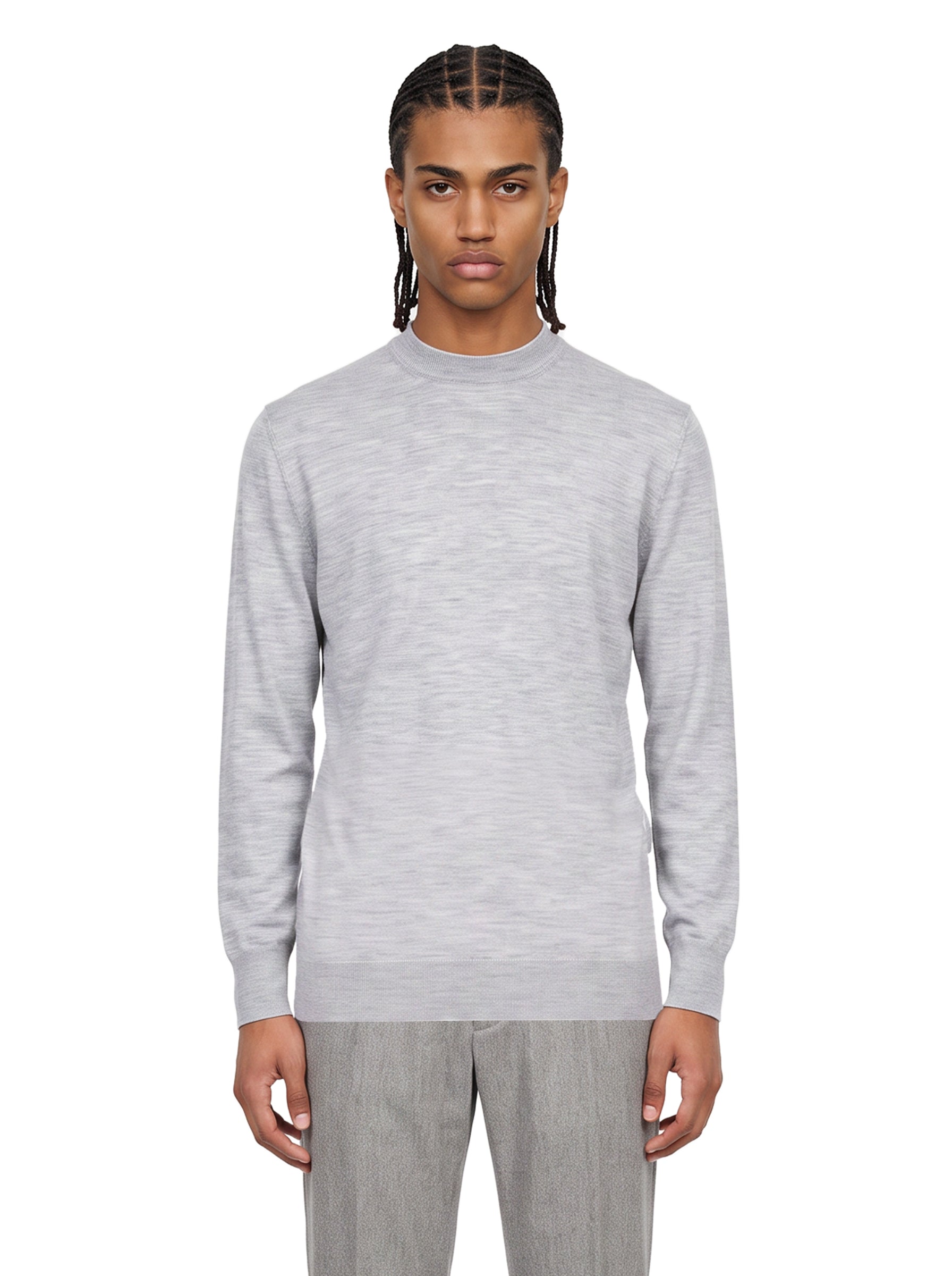Maglia girocollo in grigio 