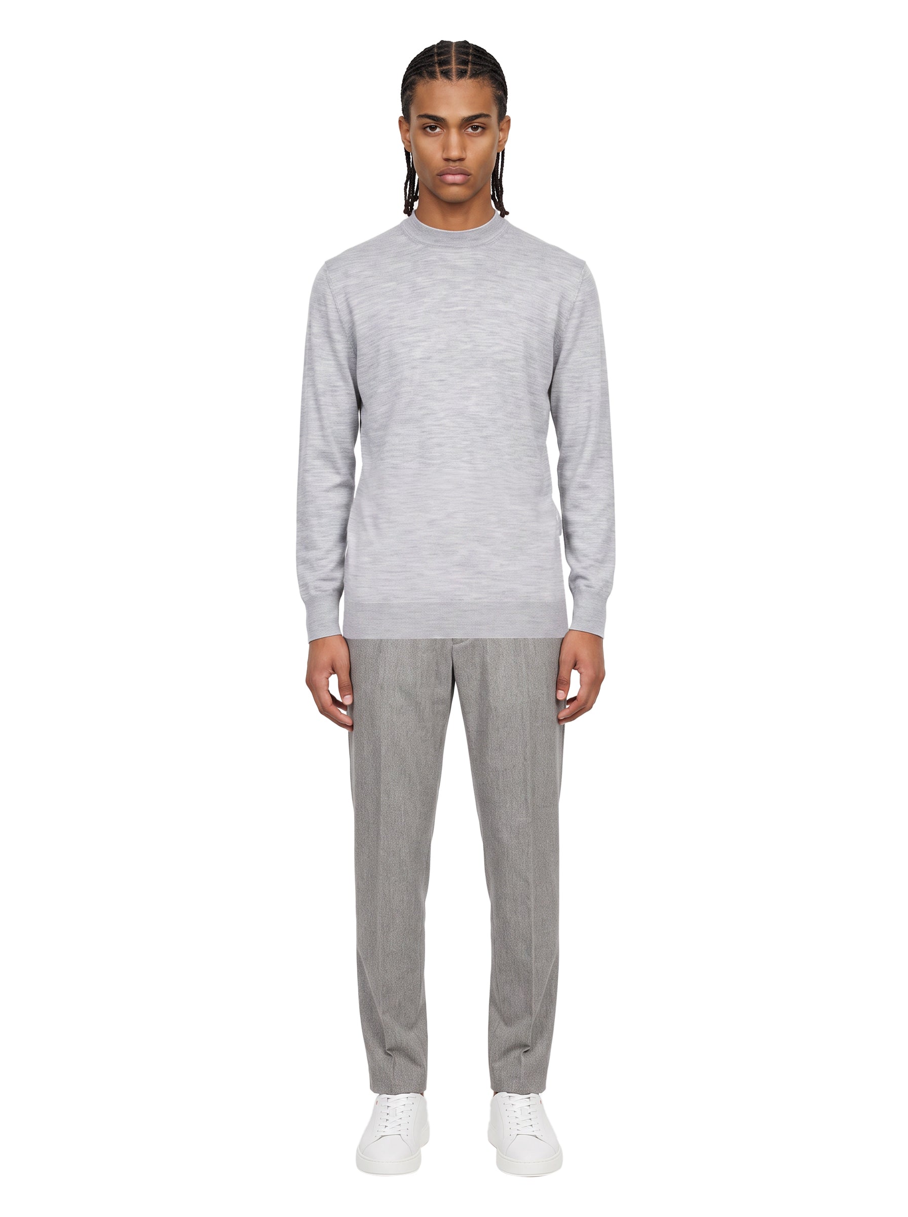 Maglia girocollo in grigio 