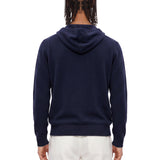 Maglia full zip in blu 