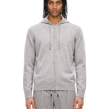 Maglia full zip in grigio 