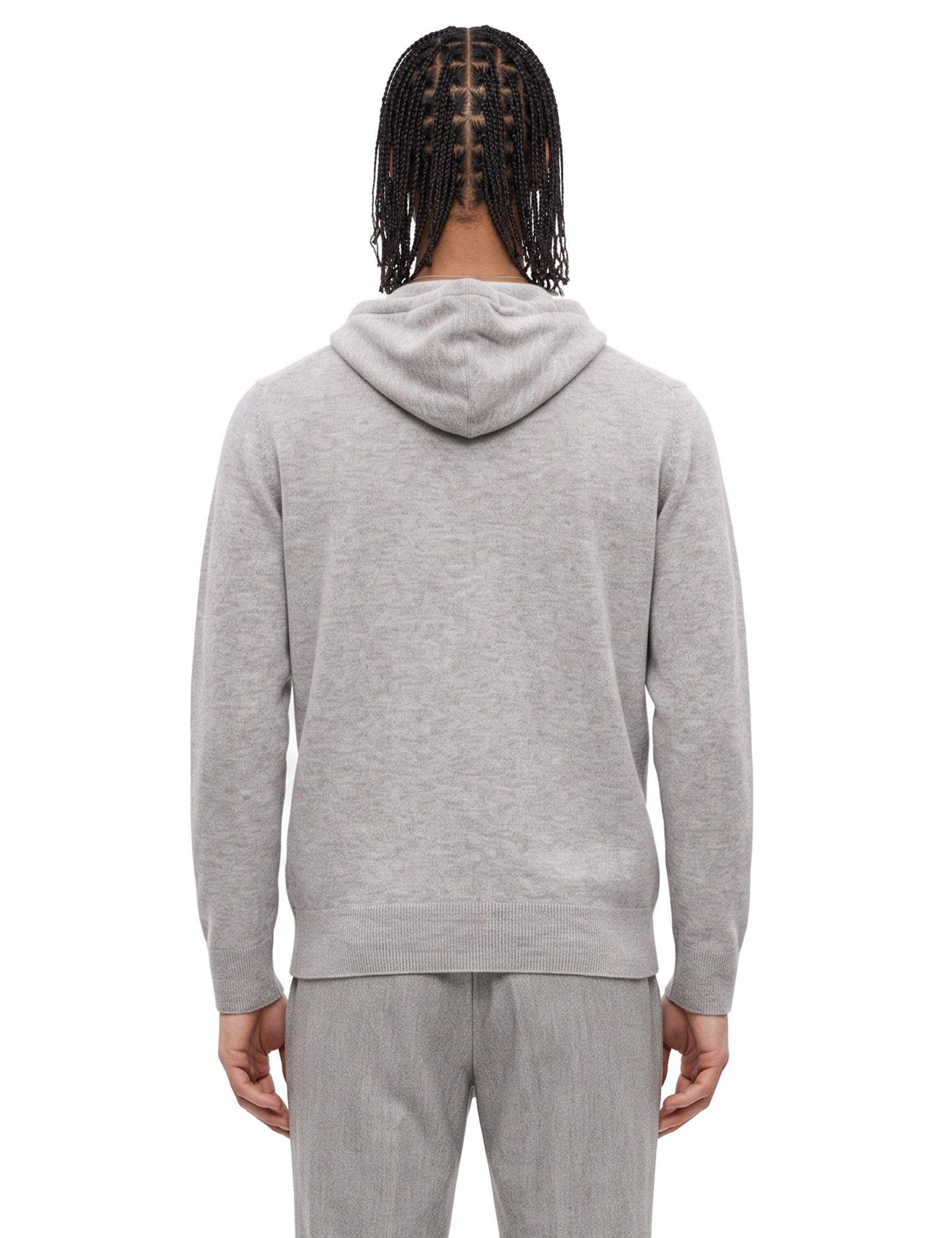 Maglia full zip in grigio 