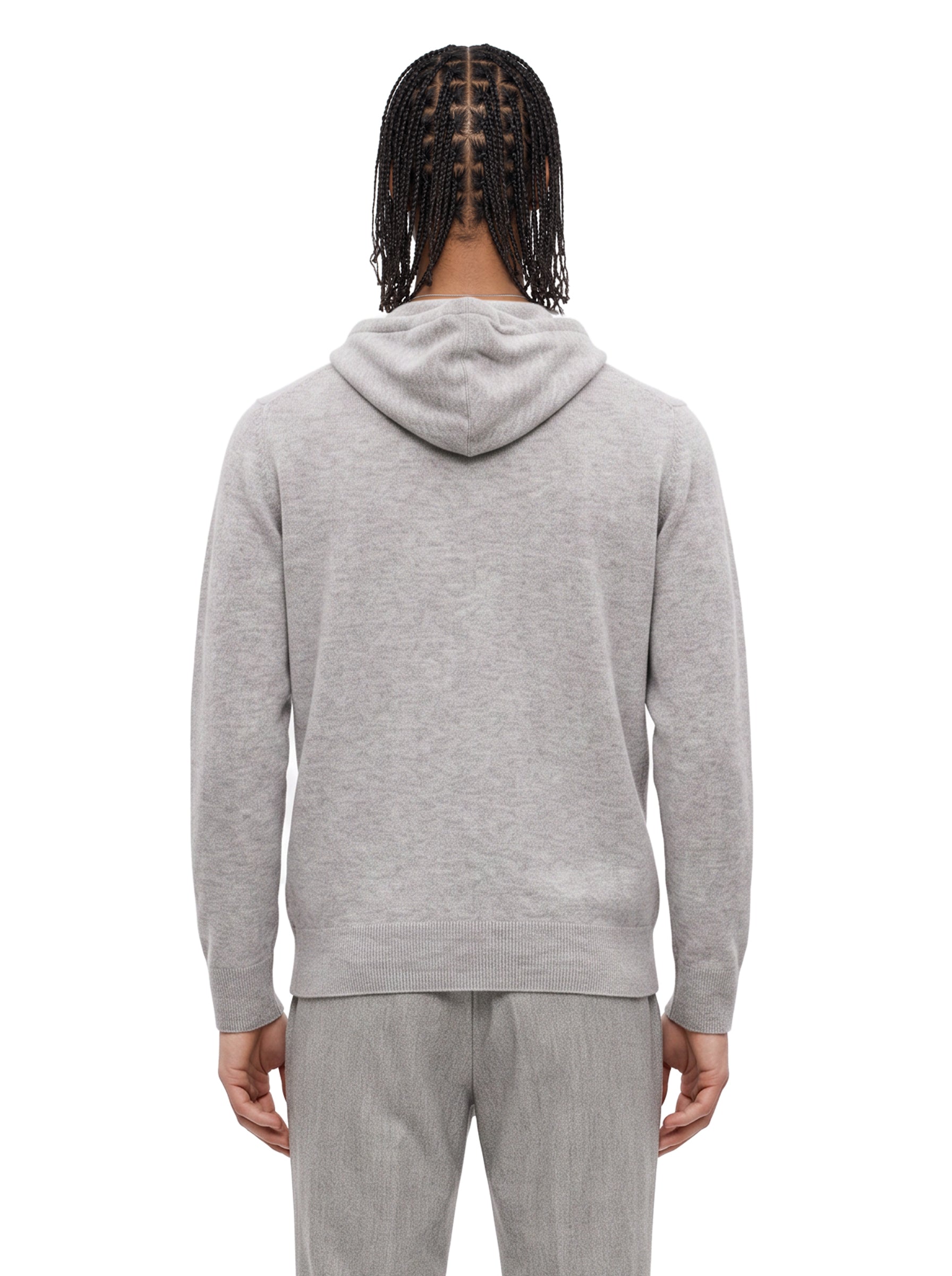 Maglia full zip in grigio 