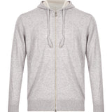 Maglia full zip in grigio 