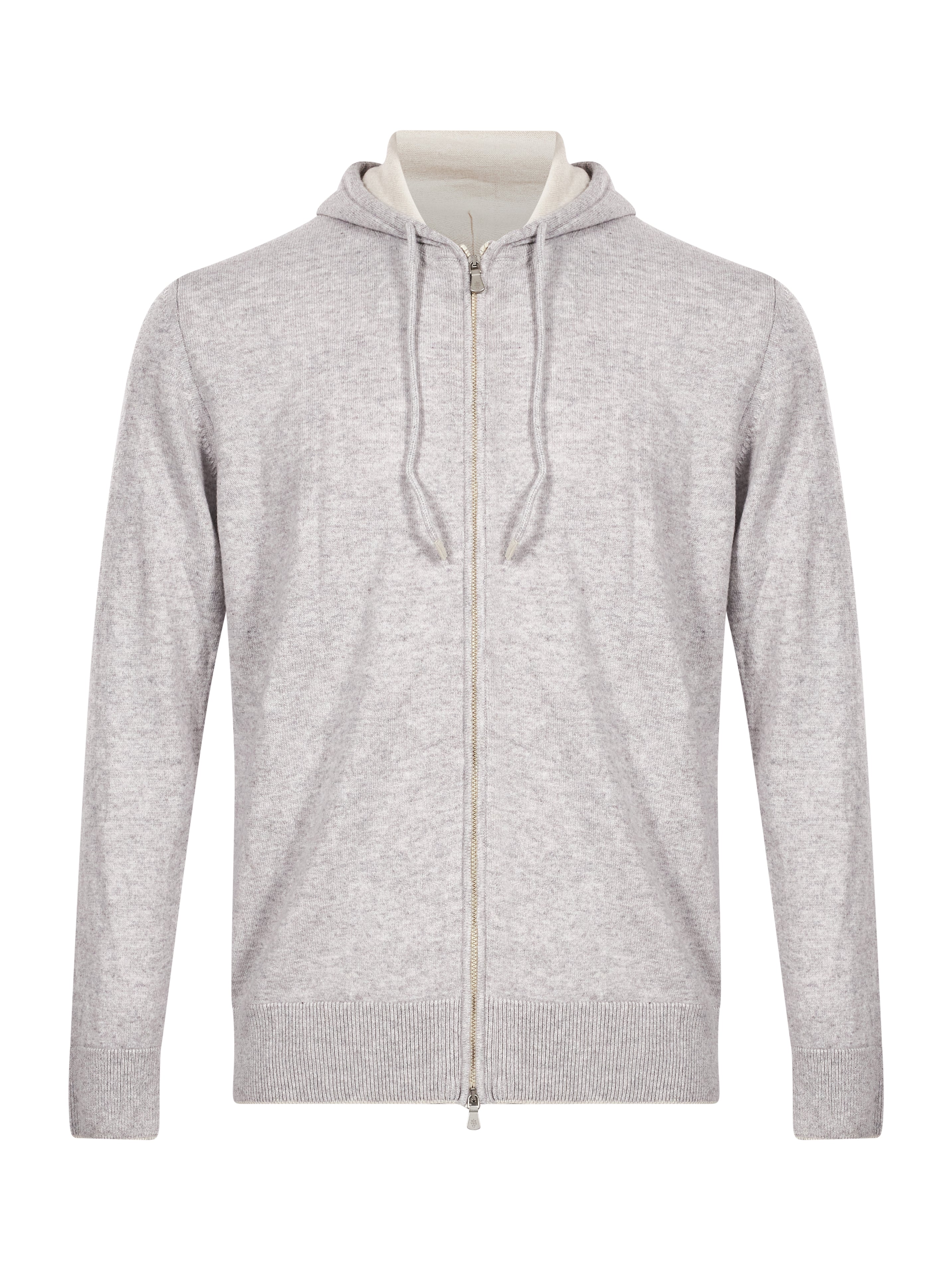 Maglia full zip in grigio 