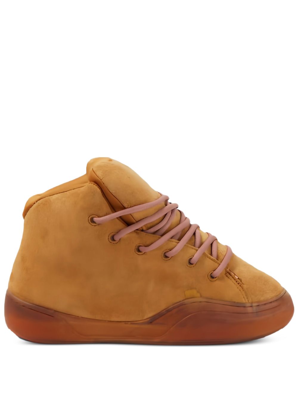 Sneakers oversize Mid Vamp in marrone 