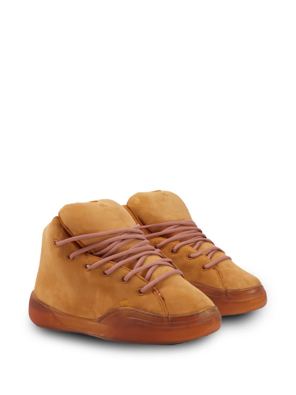 Sneakers oversize Mid Vamp in marrone 