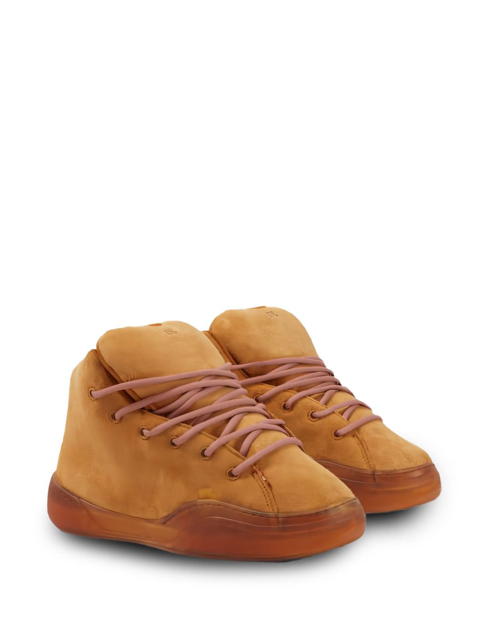 Sneakers oversize Mid Vamp in marrone 