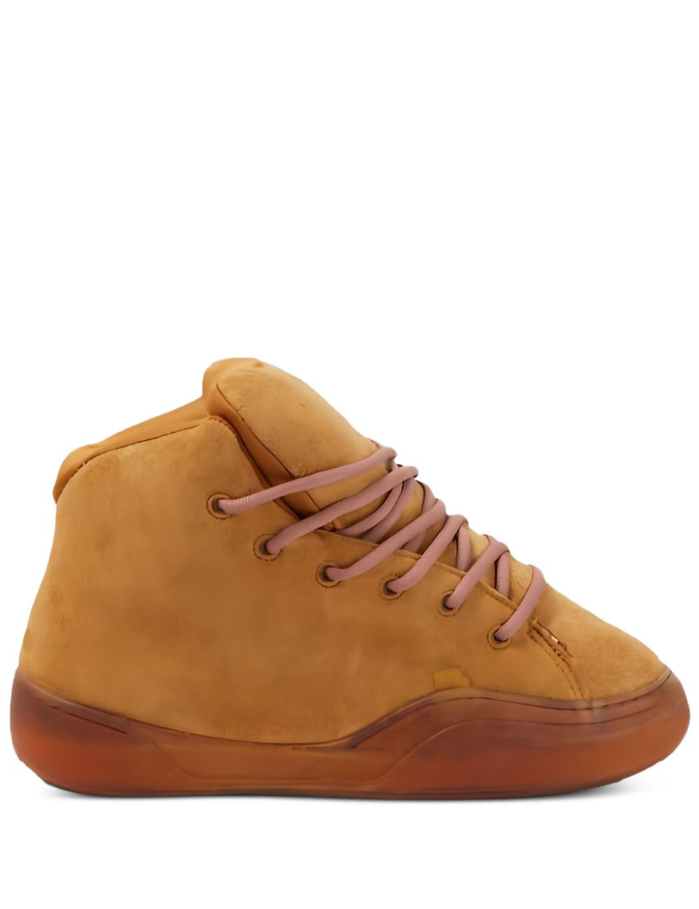 Sneakers oversize Mid Vamp in marrone 