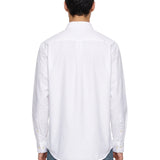 Camicia Oxford con logo in bianco 