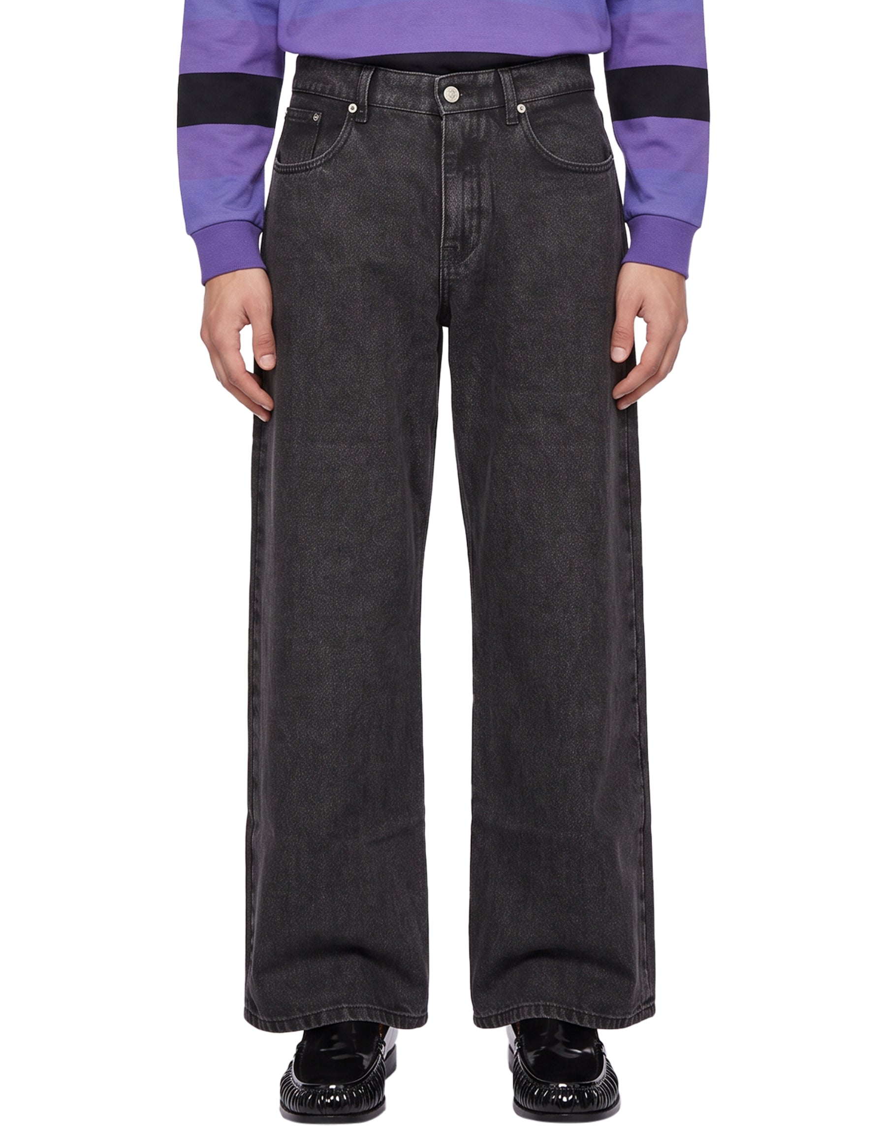 Jeans dritti in nero 
