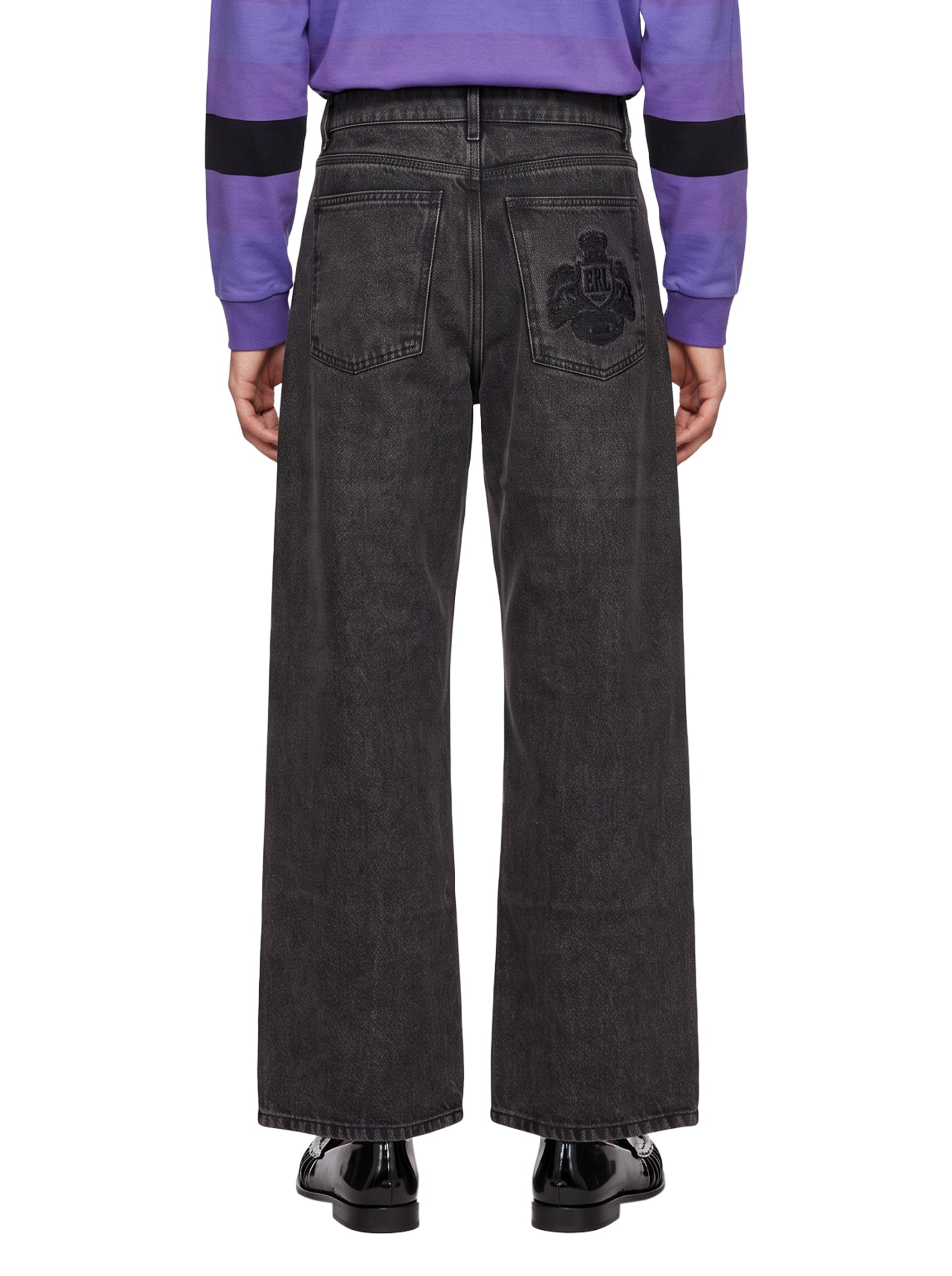 Jeans dritti in nero 