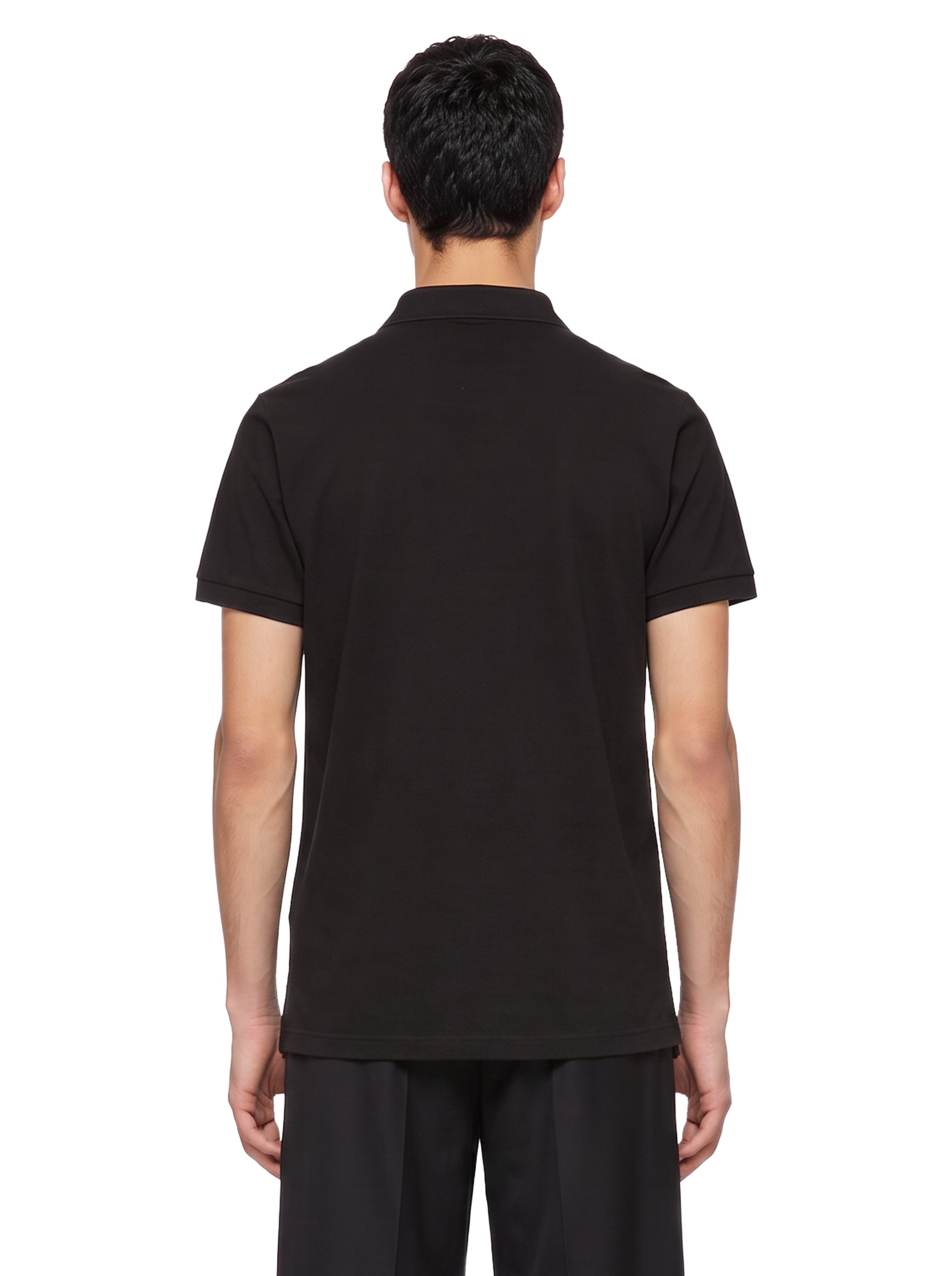 Polo con logo in nero 