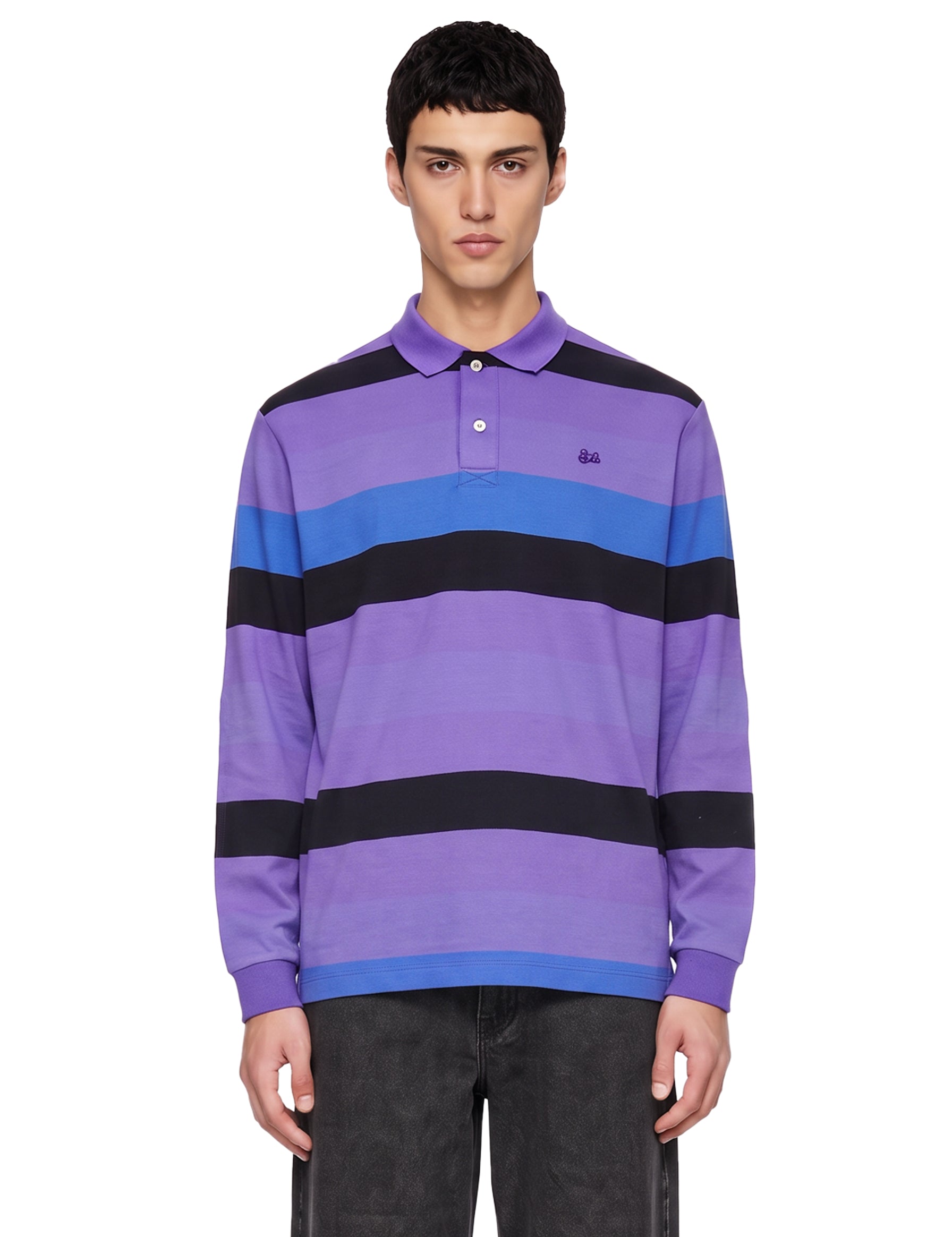 Maglia polo Rugby a righe multicolor 